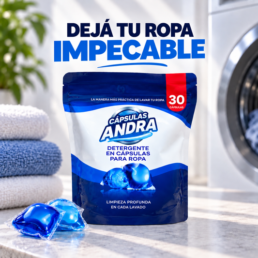 CÁPSULAS PARA LAVAR ROPA 3 EN 1 | DETERGENTE, QUITA MANCHAS Y SUAVIZANTE