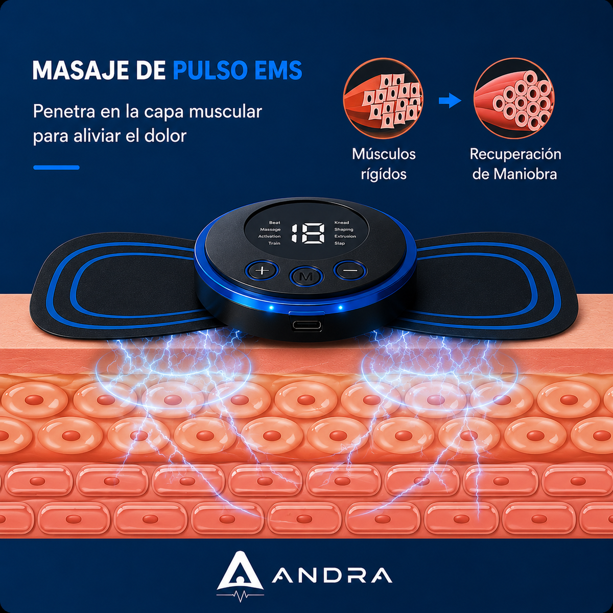 Mini masajeador muscular | Alivia dolores y relaja tensiones